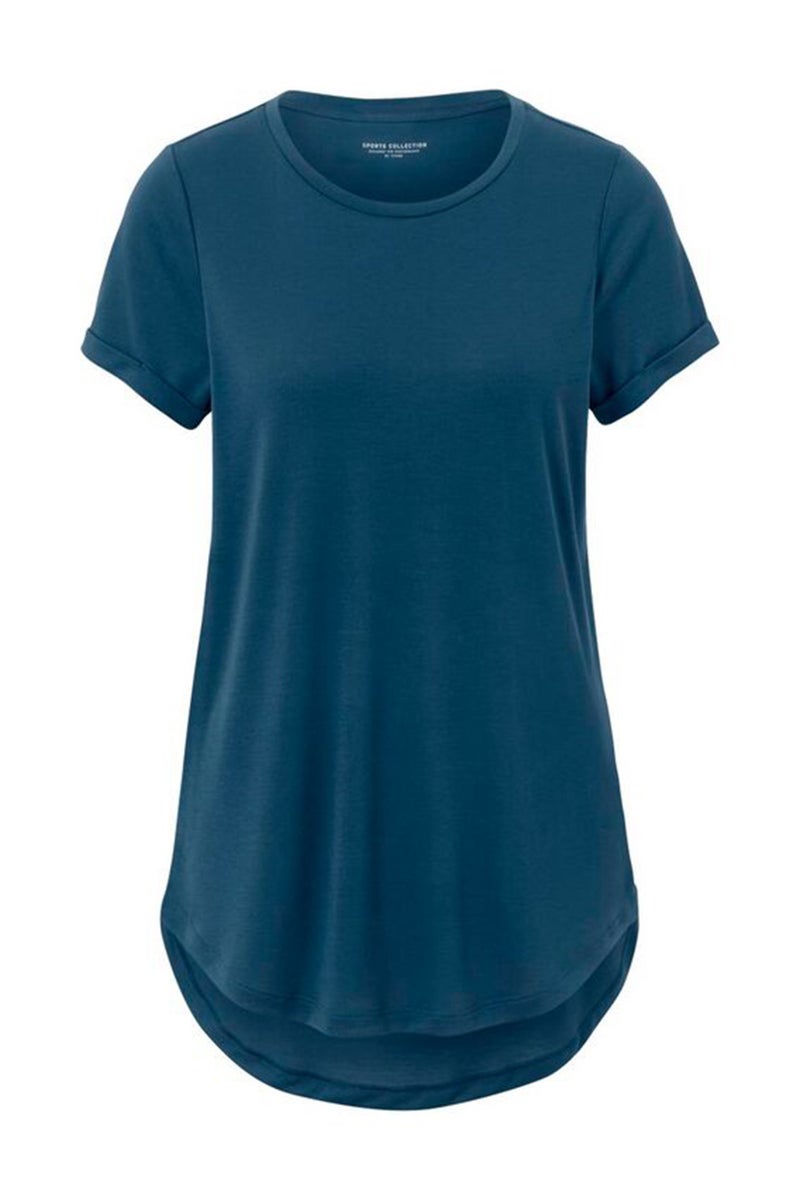 Tchibo Women Sportswear Fit Short Sleeve Outdoor Top, Navy - Image 2